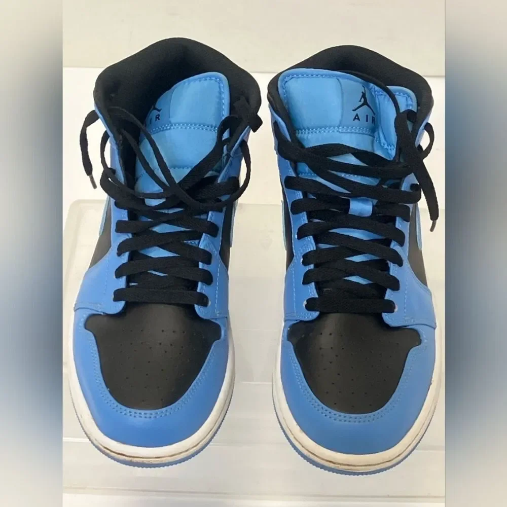 Nike Mens Air Jordan 1 Mid University Blue High Top Sneakers 8
